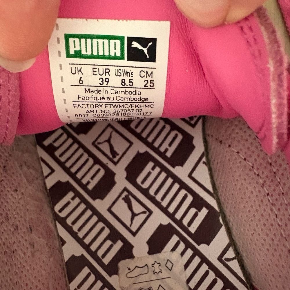 Puma Platform Sneakers Size 8.5 Pink Suede Low Top Gum Sole Retro Streetwear - Picture 8 of 8